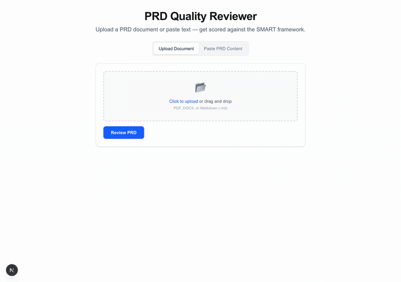PRD Quality Reviewer Demo